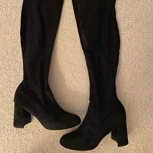 Target knee high black boots with heel